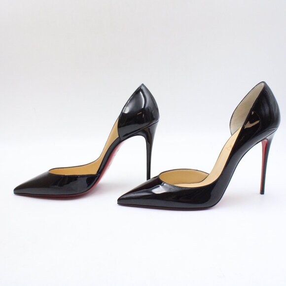 Christian Louboutin Black Patent Leather Heels - Picture 3 of 12